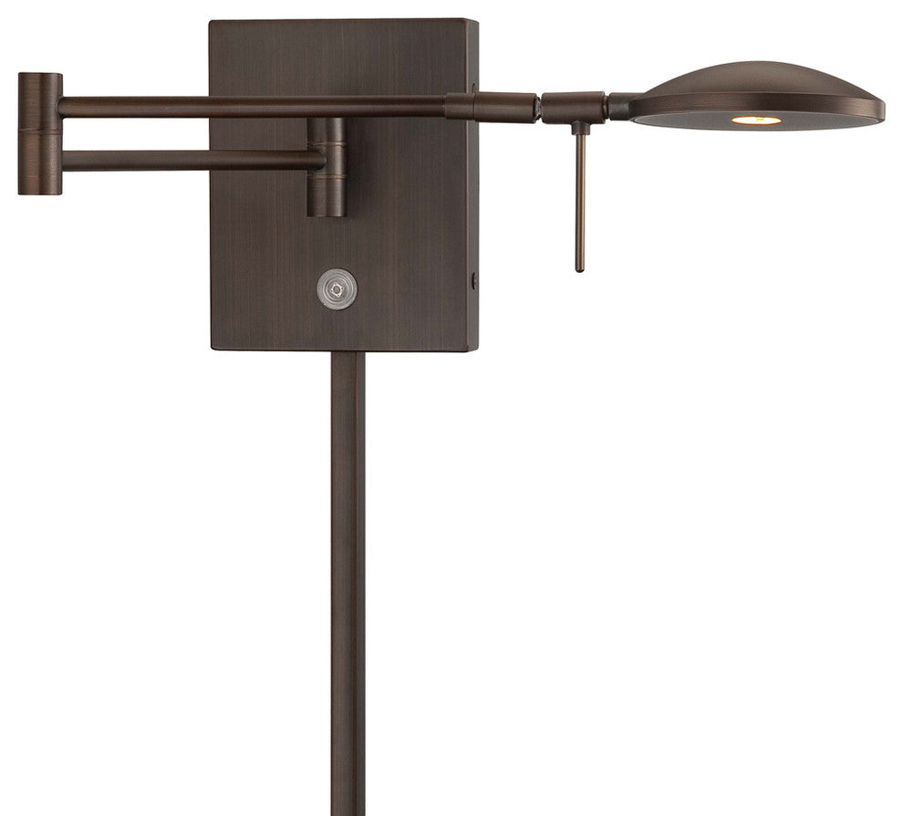 1-Light LED Swing Arm Wall Lamp, Copper Bronze Patina