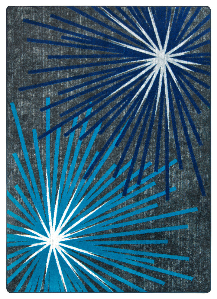 Sputnik 7'8" x 10'9" area rug in color Sapphire