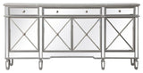 Elegant Contempo 72" Mirrored Credenza MF6-2111SC - Silver