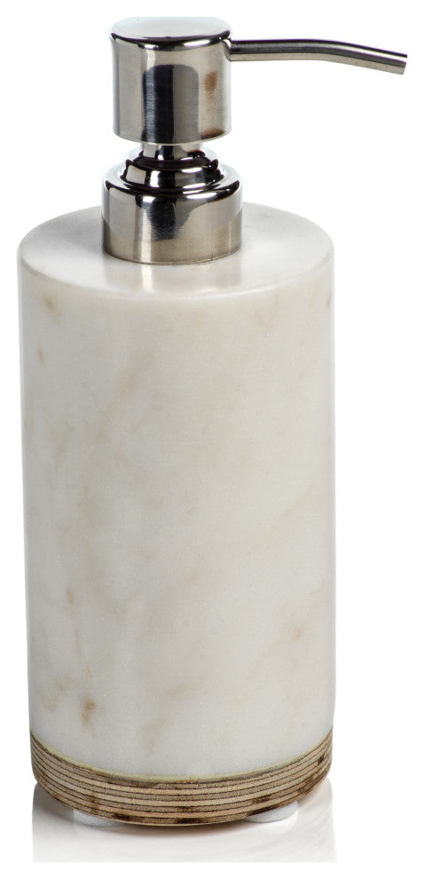 Verdi Marble and Balsa Wood Soap Dispenser