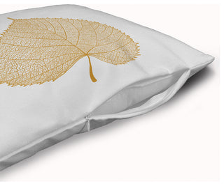 Leaf Study Accent Pillow With Removable Insert, Golden Mustard, 20"x20"