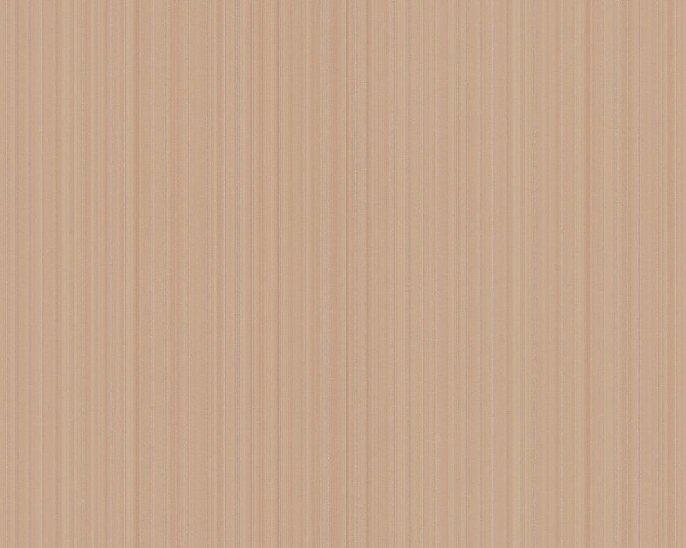 Caramello, Simple Caramel Striped Floral Wallpaper Roll Wall Decor