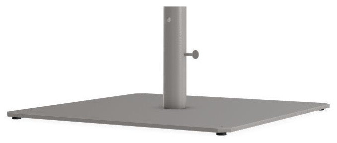 24" Square Powdercoated Steel Umbrella Base, Warm Gray