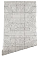 Deny Designs Holli Zollinger Line Mandala Wallpaper, Black, 2'x4'
