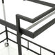 GDF Studio Brose Indoor Black Iron Bar Cart With Tempered Glass Shelves