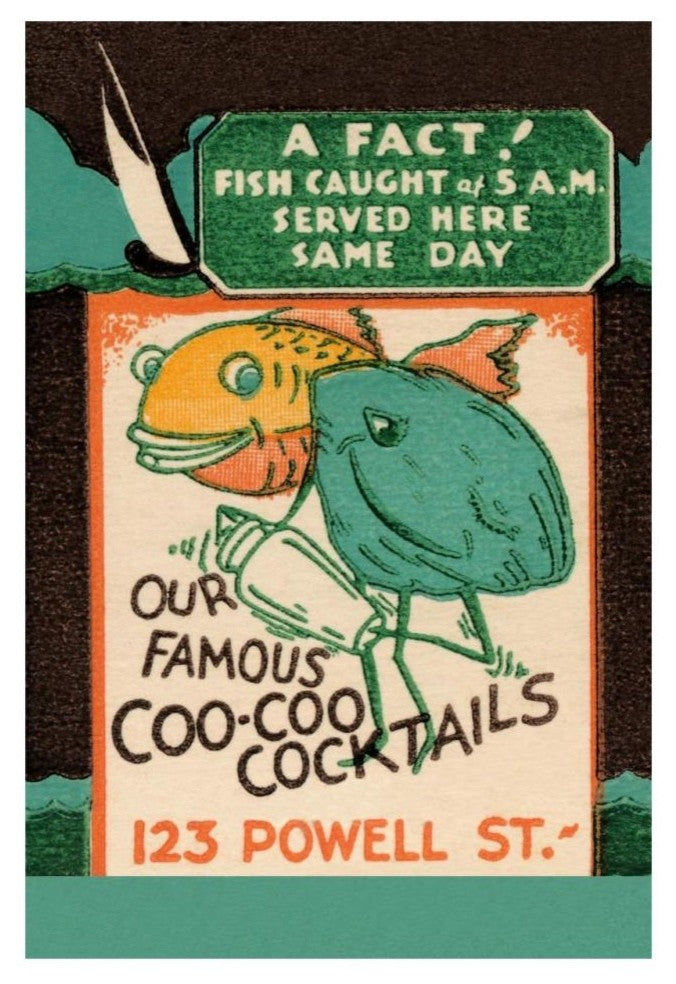 "Our Famous Coo-Coo Cocktails" Paper Print by Vintage Booze Labels, 22"x32"