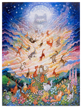 "Cats In The Sky" by Bill Bell, Canvas Art