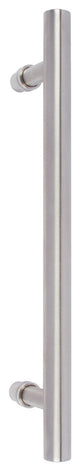 Barn Door Round Pull Handle, Brushed Steel