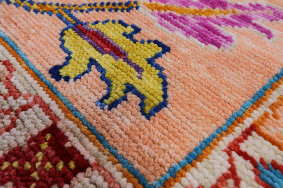 10' 3" X 13' 8" Hand-Knotted Turkish Oushak Wool Rug - Q13533