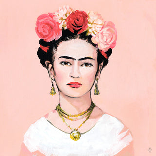 "Eyebrows" Painting Print on Wrapped Canvas, 18"x18"