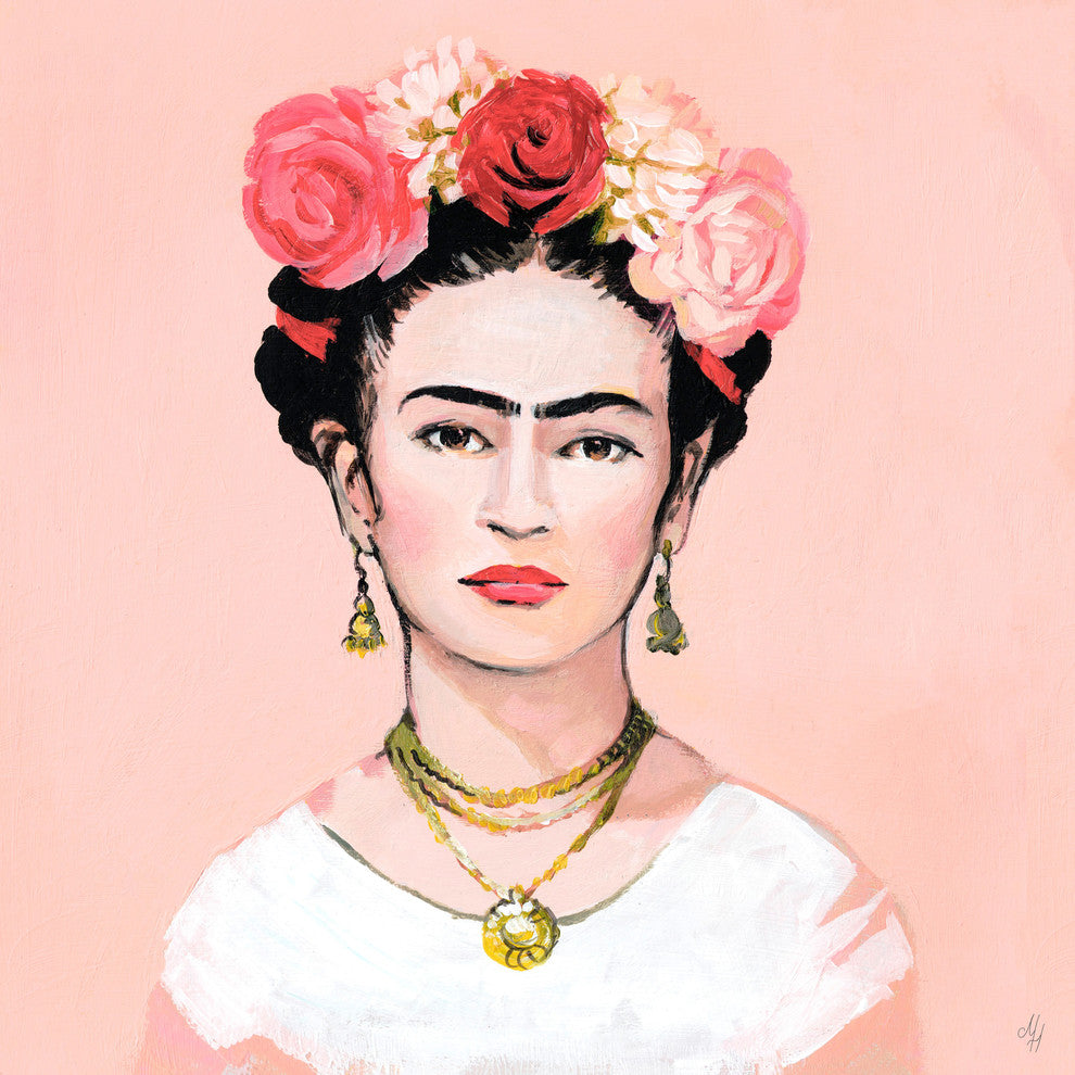 "Eyebrows" Painting Print on Wrapped Canvas, 18"x18"