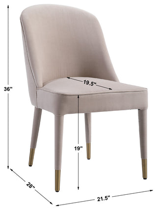 Uttermost - 23593-2 - Armless Chair Set Of 2 - Brie - Brushed Brass