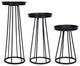 Set of Three Black Metal Candle Holders