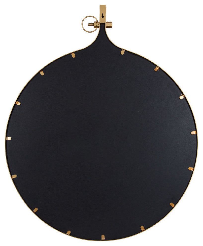 Yitro Metal Framed Wall Mirror, Gold, 30x37