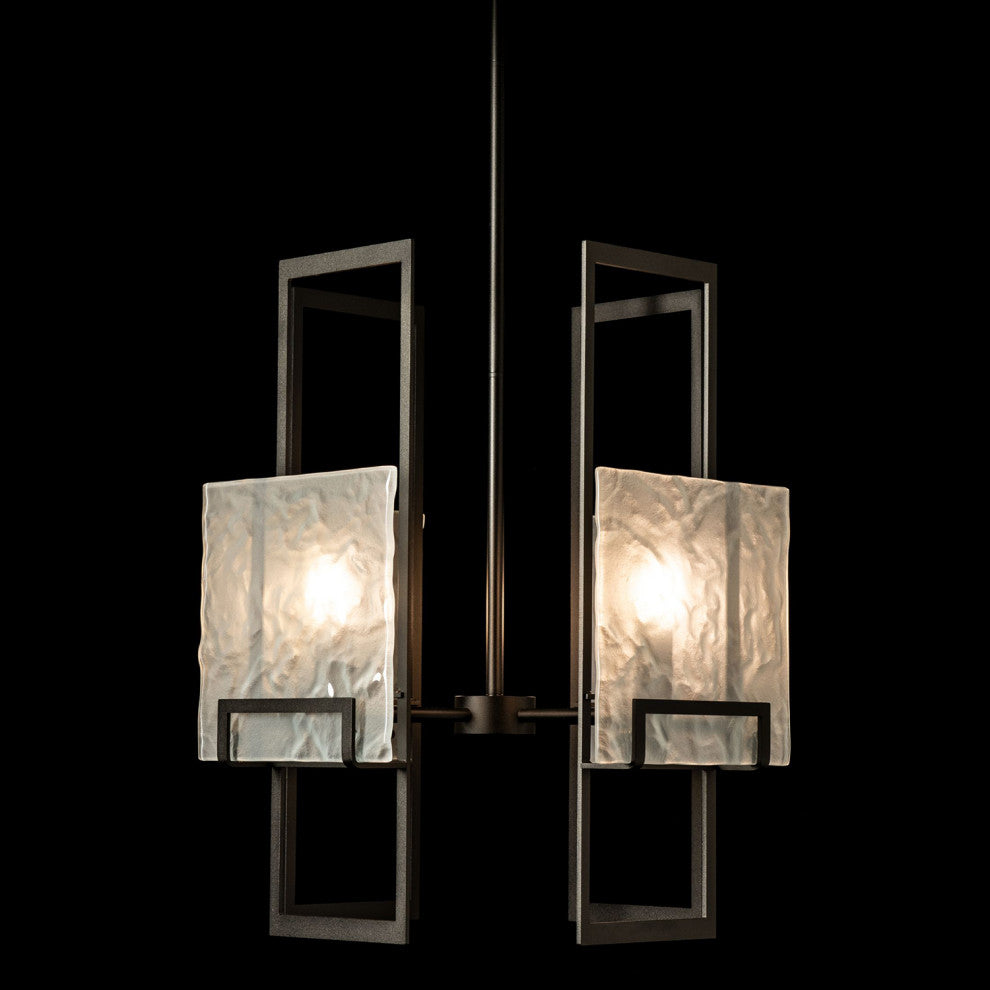 Geo Pendant, 4-Light Oil Rubbed Bronze/Frosted Glass