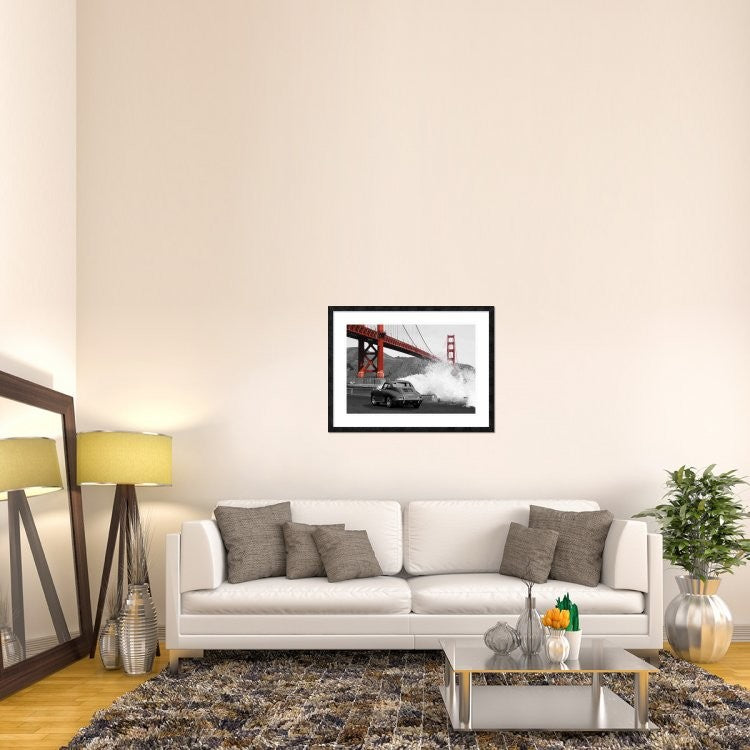 "Under the Golden Gate Bridge, San Francisco (BW)"  by Gasoline Images, 38x28"