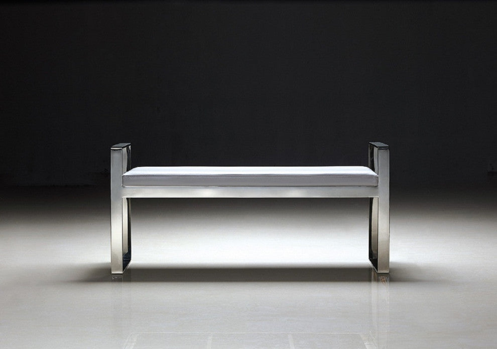 Pasargad Home Luxe Collection Bench, Leather