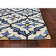 KAS Harbor 4210 Ivory/Blue Mosaic Area Rug, 8'x10'