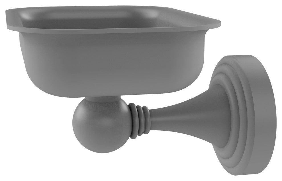 Sag Harbor Wall-Mount Soap Dish, Matte Gray