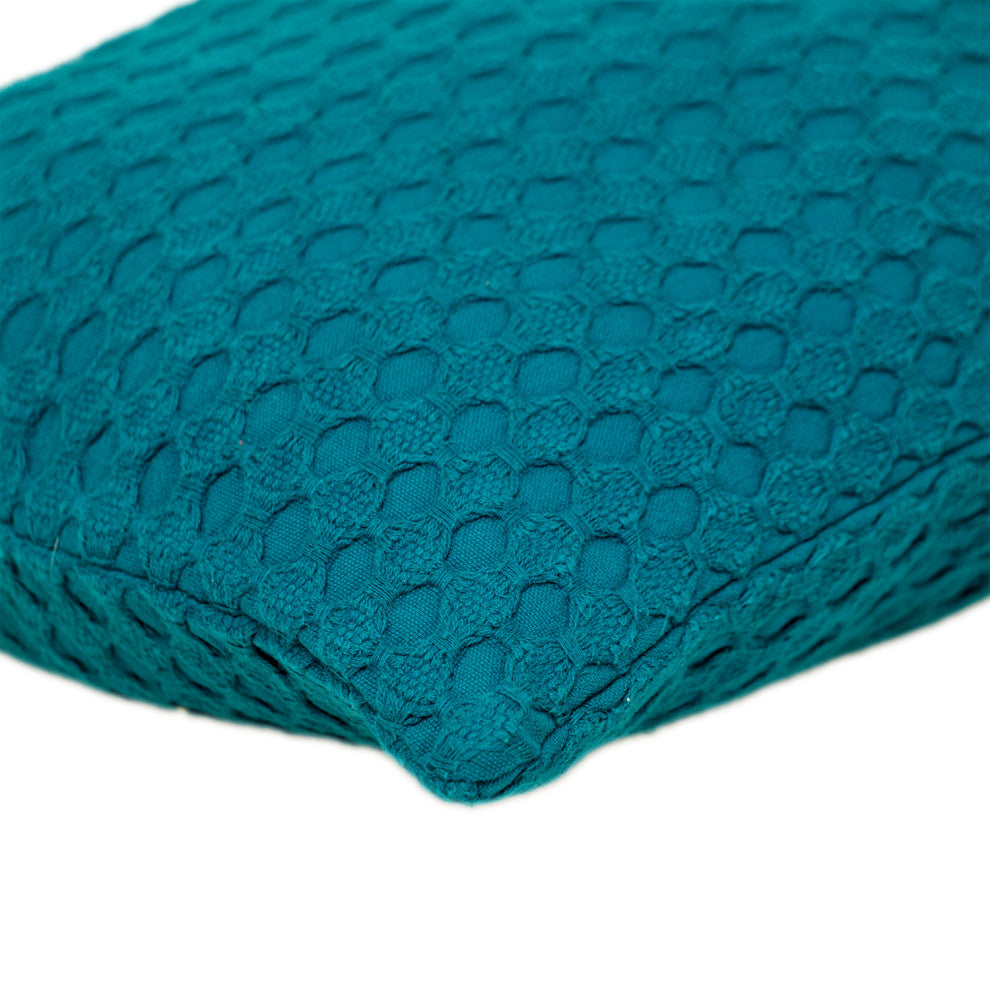 Parkland Collection Transitional Solid Blue Rectangle 14" x 26" Pillow