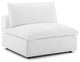 Commix Down Filled Overstuffed Armless Chair White