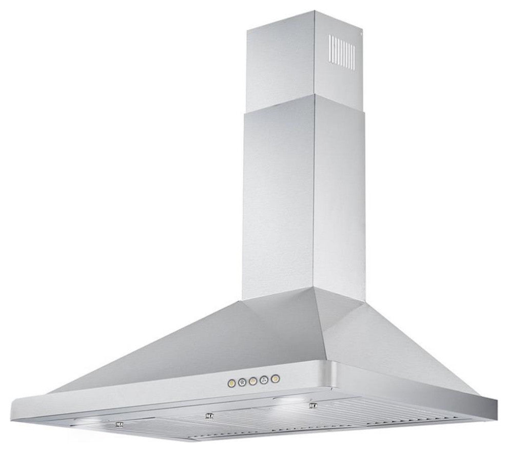 Cosmo 36" 380 CFM Ducted Wall Mount Range Hood Kitchen Hood in Stainless Steel