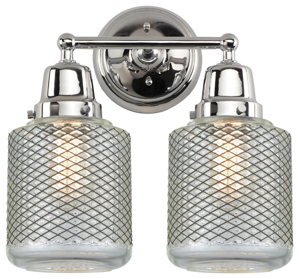 Innovations 623-2W-PC-G262 2-Light Bath Vanity Light, Polished Chrome