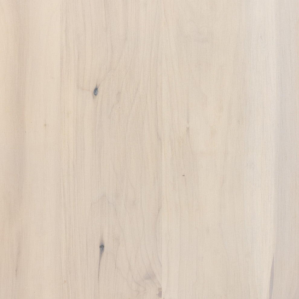 Trey Desk System With Filing Credenza Dove Poplar, Natural Iron, Toffee Leather