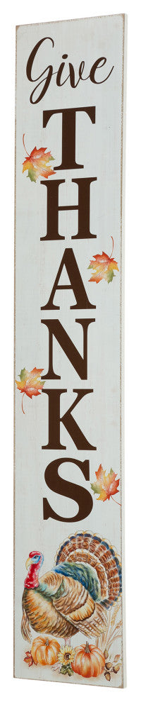 42"H Thanksgiving Wooden "GIVE THANKS" Porch Sign