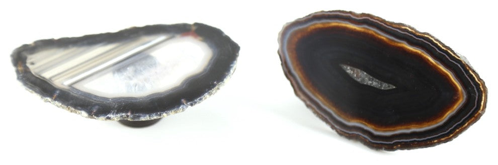 Bark Natural Agate Pull Knob, Rustic