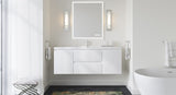 Beacon Bath Vanity, High Gloss White, 60", Single Sink, Wall Mount