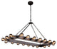 Elegant Lighting Winston Collection Pendant, Aged Iron