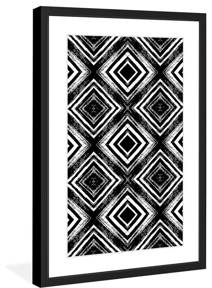 "Square Connection" Framed Painting Print, 30"x45"