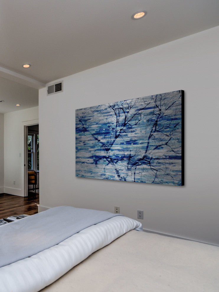 "Blue Snow Storm" Print on Brushed Aluminum, 60"x40"