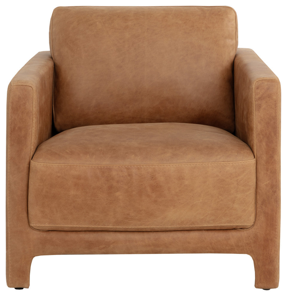 Rodney Lounge Chair, Camel Leather