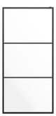 34" W x 72" H Frameless Fixed Shower Screen, Black