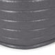 Conrail Contemporary Faux Leather Channel Stitch Pouf, Gray, Cylinder