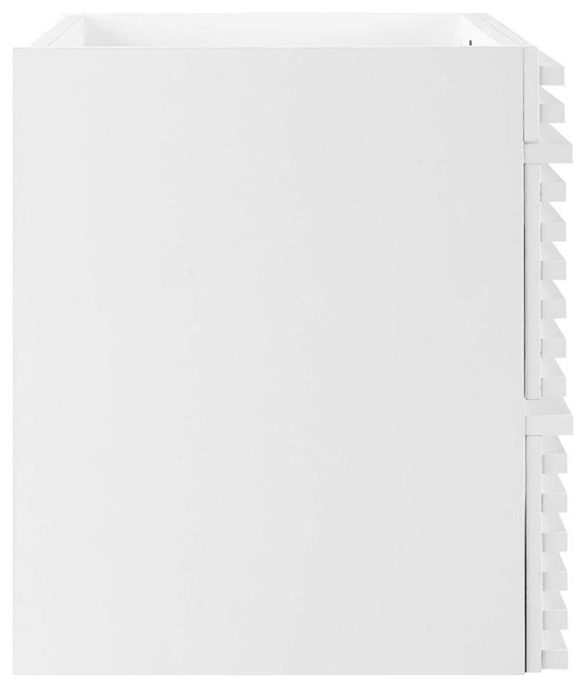 Modway Render 29" MDF Wood Wall-Mount Bathroom Vanity Cabinet in White