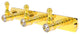 Carolina Crystal 3 Position Tie and Belt Rack, Polished Brass