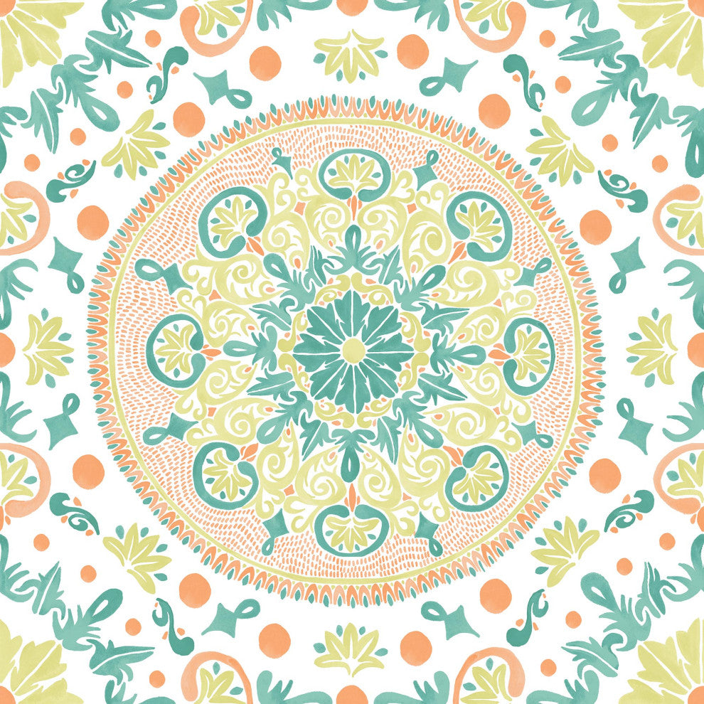 Sundial Wallcovering, Lime, Roll, Peel and Stick