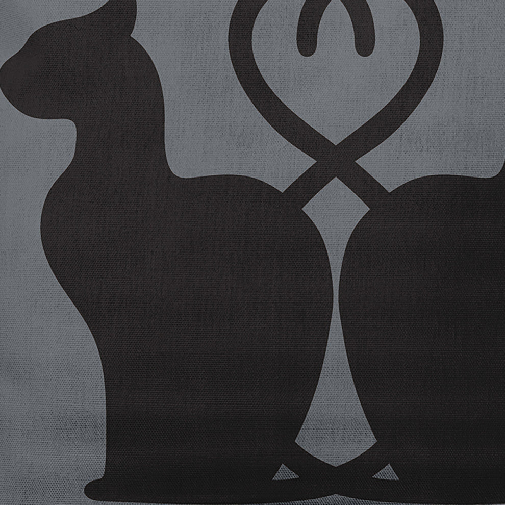 26" x 26" Conniving Cats Decorative Throw Pillow, Steel Gray
