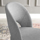 Side Dining Chair, Fabric, Black Gray, Cafe Bistro Restaurant Hospitality