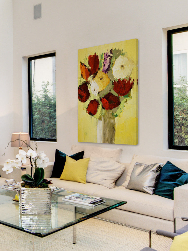 "Love Bouquet" Painting Print on Wrapped Canvas, 12"x18"