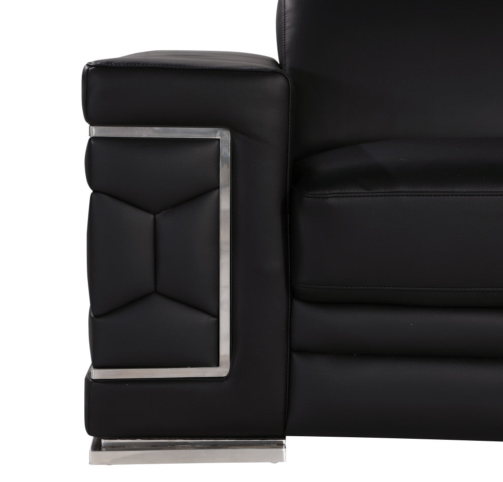 Oliver Genuine Loveseat, Black