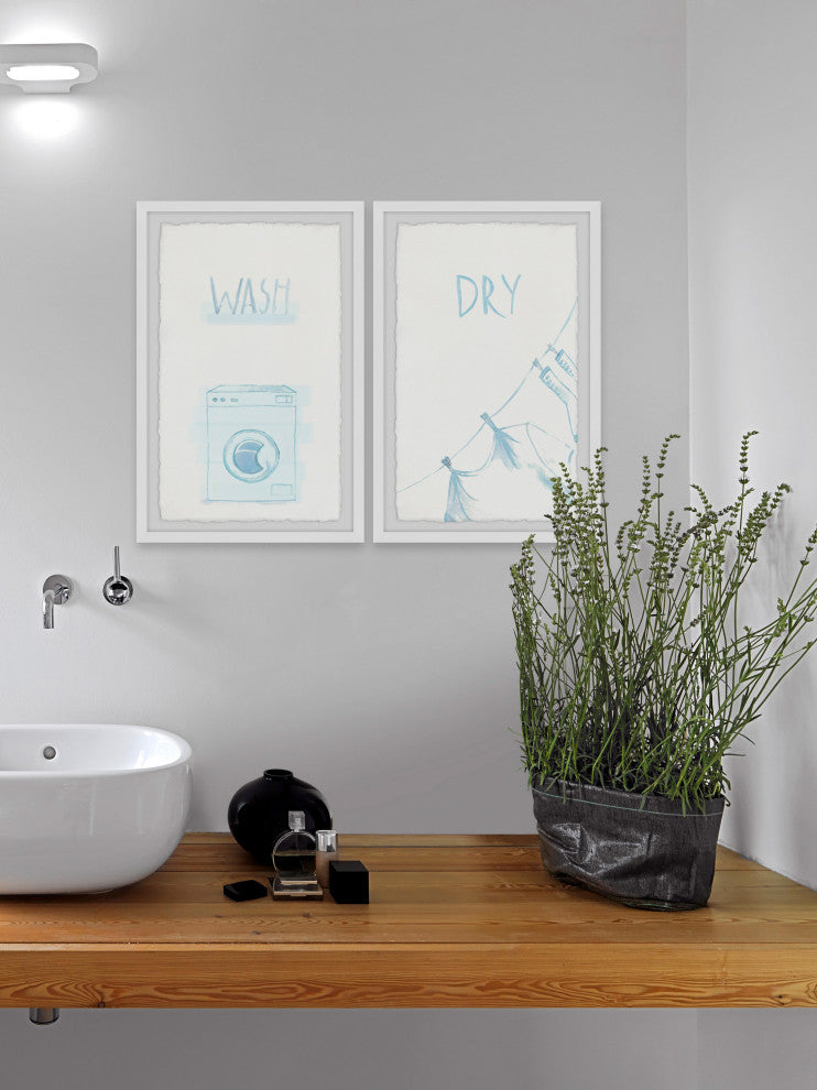 Wash Dry Diptych, 2-Piece Set, 30x45 Panels