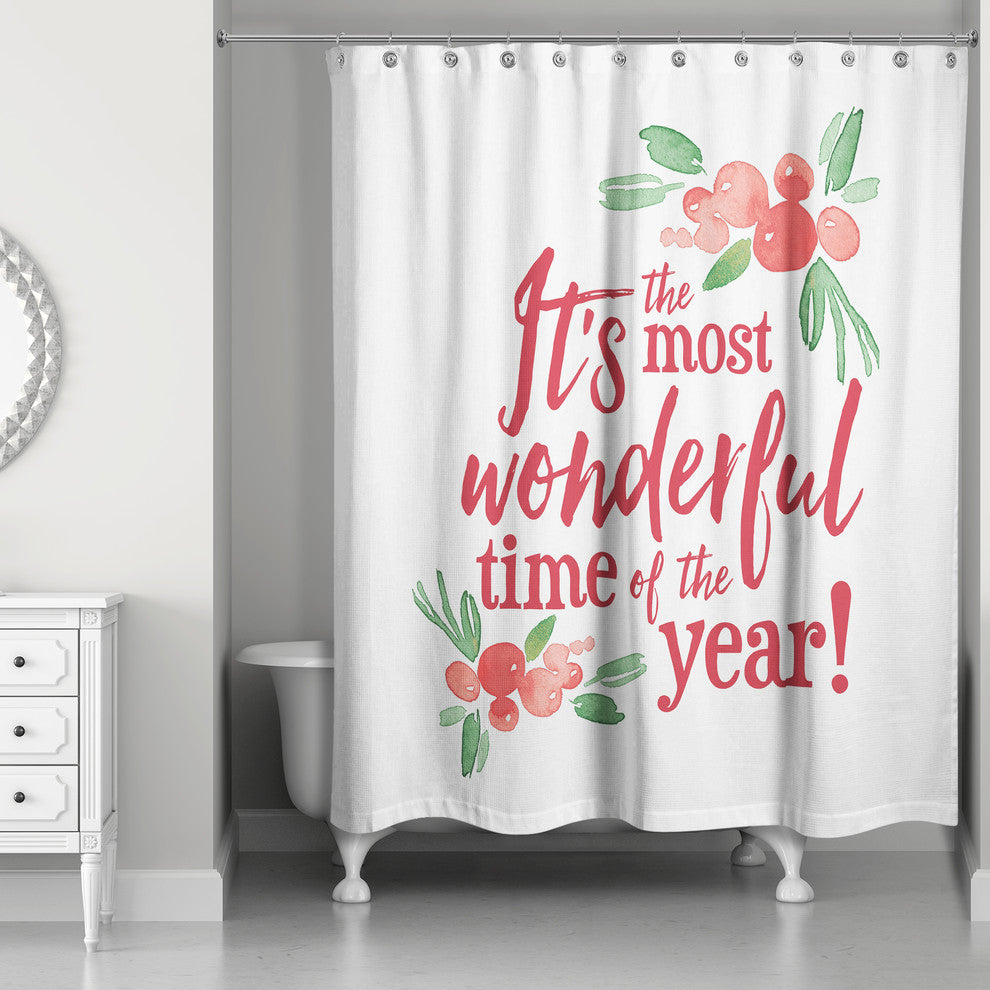 The Most Wonderful Time of the Year 71x74 Shower Curtain