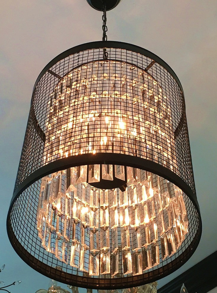 Joanna Antique  4-light Crystal Pendant Chandelier (19"Hx16"W) XTK662437-4