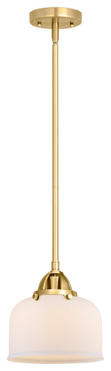 Large Bell Mini Pendant, Satin Gold, Matte White, Matte White