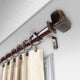 Studded 1" Curtain Rod, Black, Bronze, 160"-240"