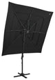vidaXL 4-Tier Parasol with Aluminum Pole Black 98.4"x98.4